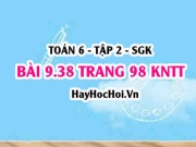 Bài 9.38 trang 98 Toán 6 Tập 2 Kết nối tri thức